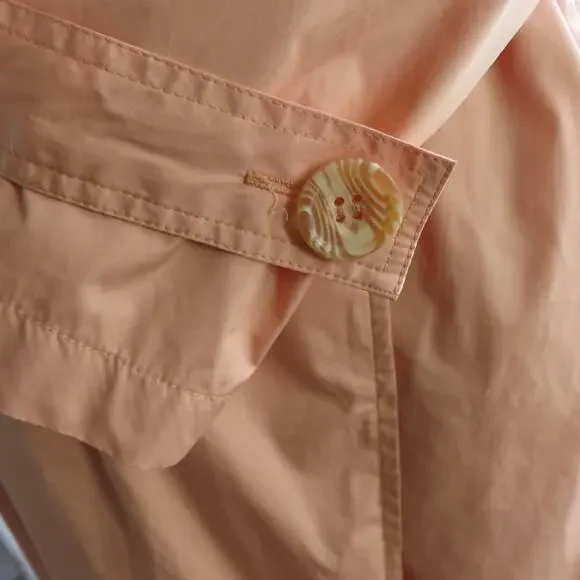 Kenneth Cole New York Trench Coat M Apricot Long Women's - Picture 5 of 14